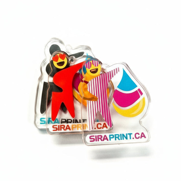 Double acrylic charms.