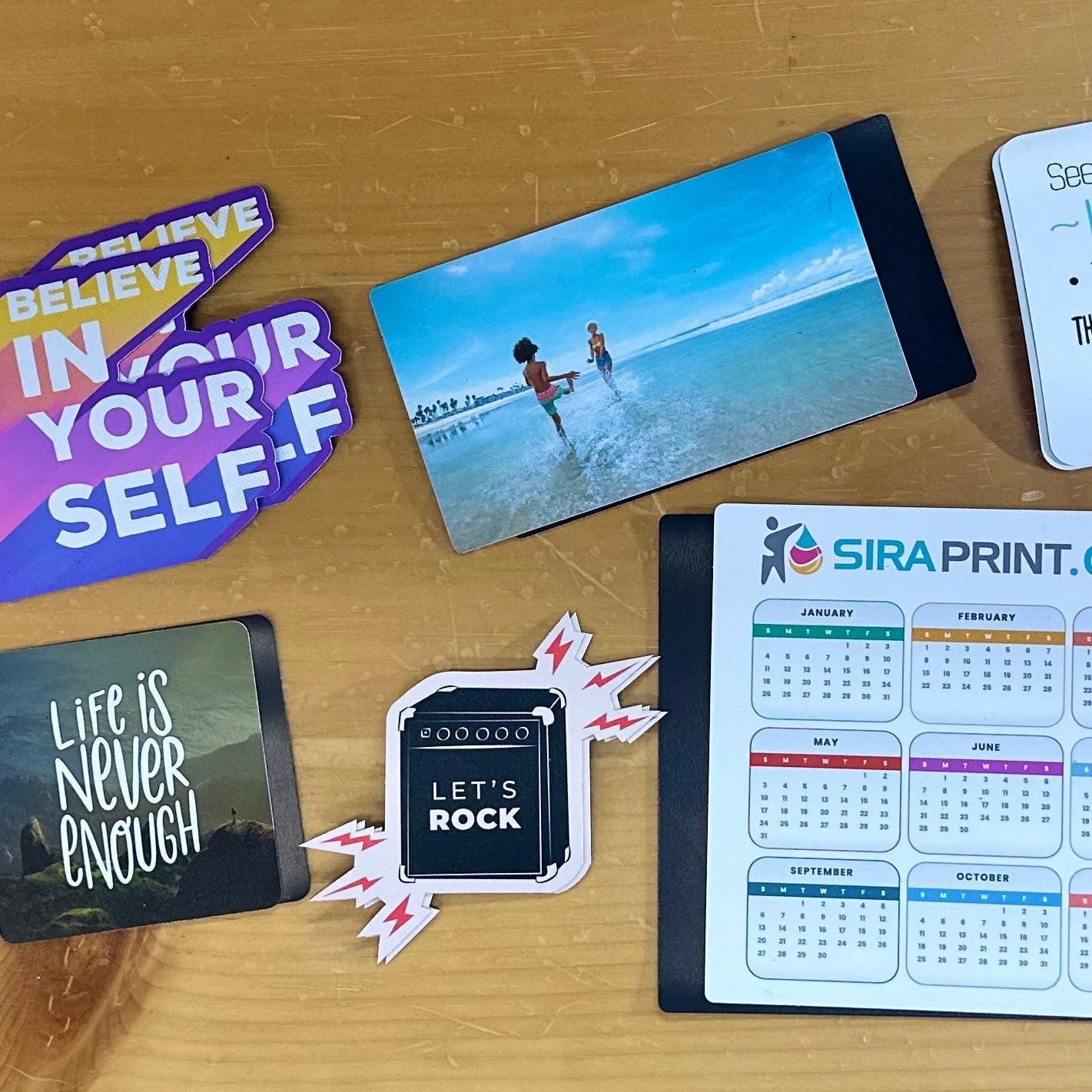 Custom Magnets - custom cut to any shape. waterproof and fade resistant.