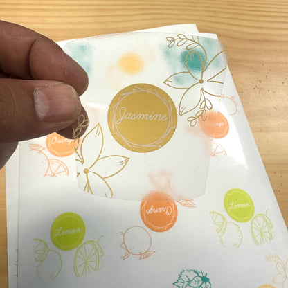 Custom cut clear label sheets

